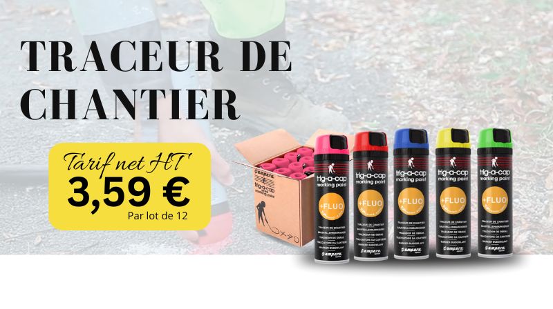 Marquez chaque étape de votre chantier avec nos aérosols traceurs !
