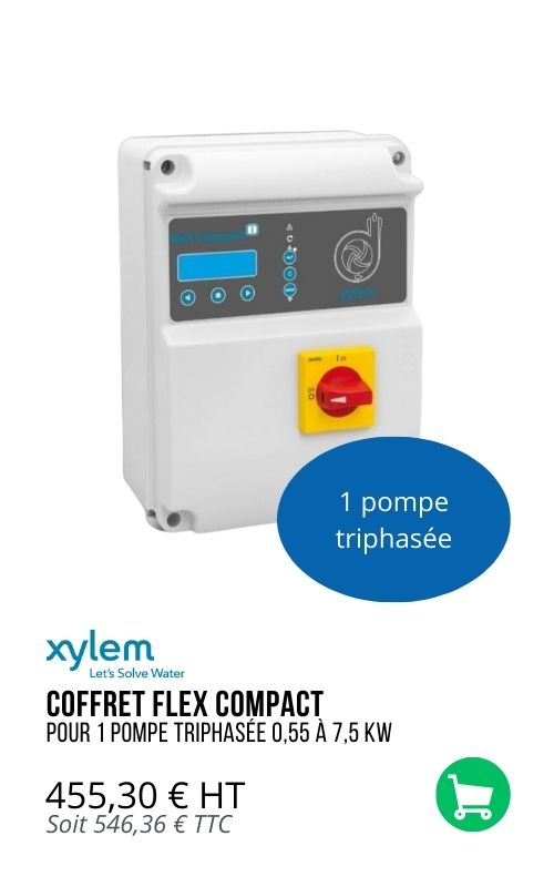 COFFRET FLEX COMPACT pour 1 POMPE tripHASÉE 0,55 À 7,5 KW