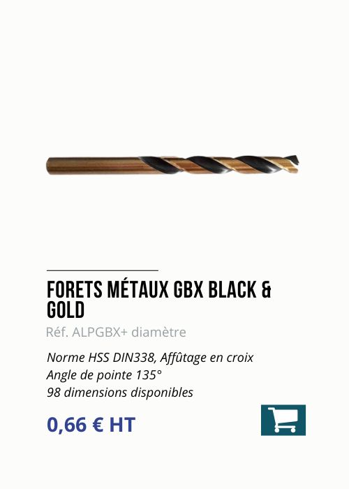 Foret métaux HSS Gold