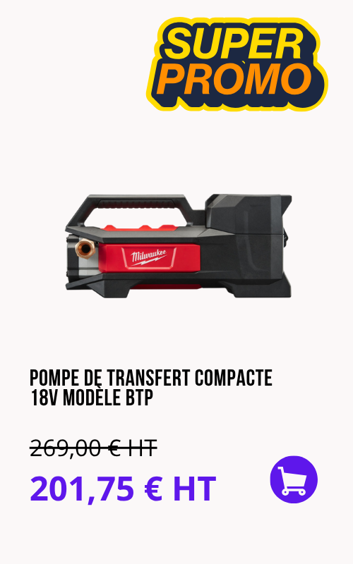Pompe de transfert compacte 18v modèle btp